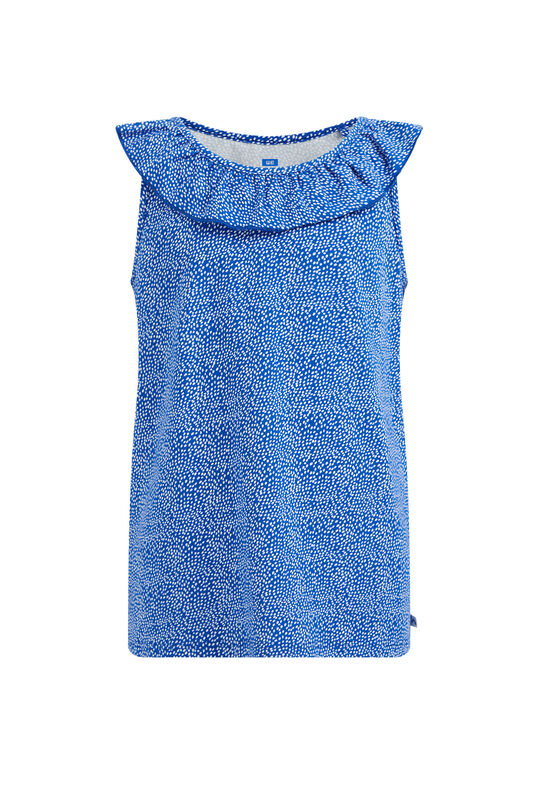 Mädchen-T-Shirt mit Muster, Kobaltblau