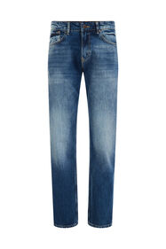 Herren-Regular-Fit-Jeans mit Komfort-Stretch, Blau