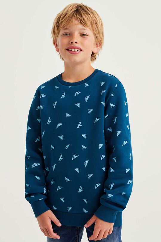 Jungen-Sweatshirt mit Muster, Benzin