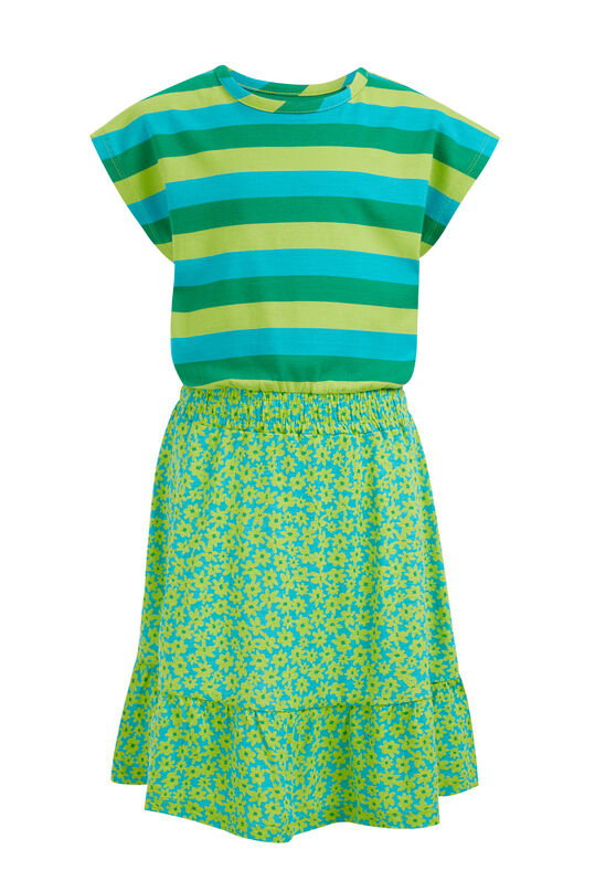 Mädchenkleid mit Muster, Grün