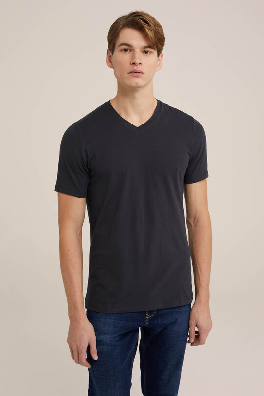 Herren-Basic T-shirt, Marineblau