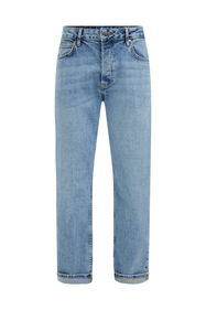 Herren-Relaxed-Fit-Jeans mit Comfort-Stretch, Hellblau