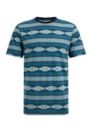 Herren-T-Shirt mit Muster, Blau