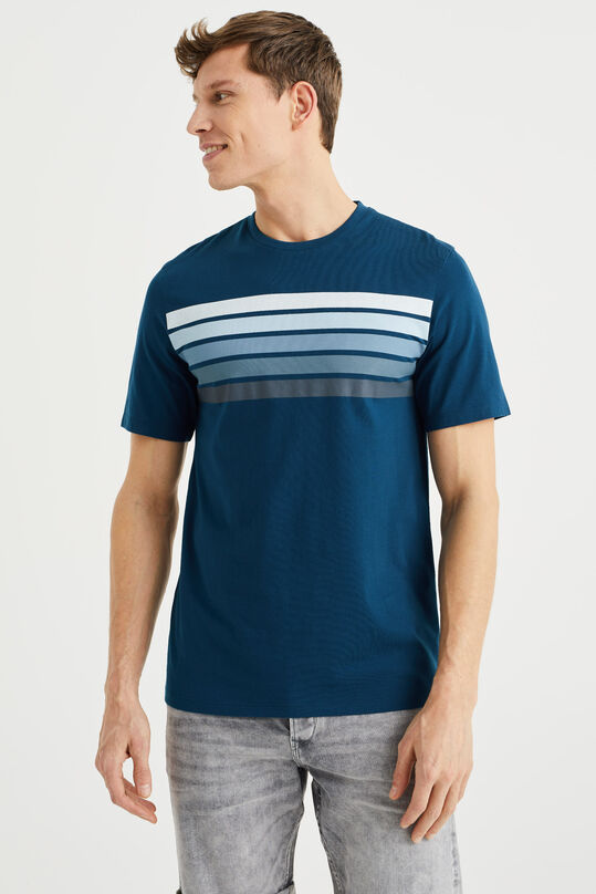 Herren-T-Shirt mit Aufdruck, Blau
