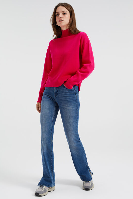 Damen-Bootcut-Jeans mit hoher Taille und Stretch, Blau