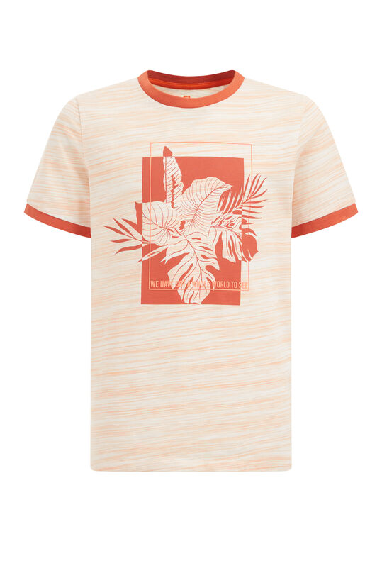 Jungen-T-Shirt mit Muster, Orange