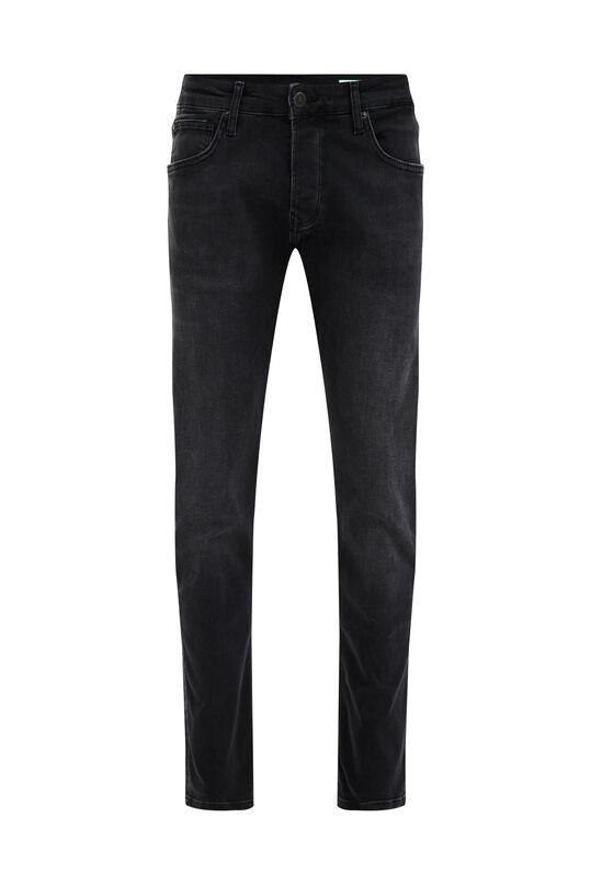Herren-Slim-Fit-Jeans aus Jog-Denim, Schwarz