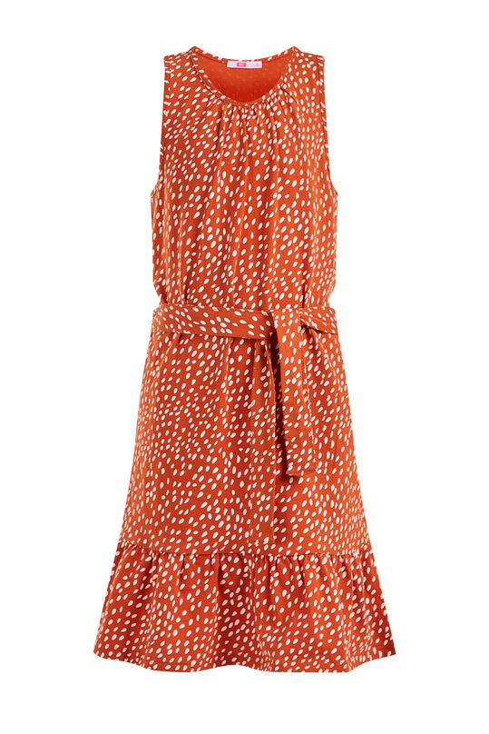Mädchenkleid mit Muster, Orange