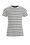 Mädchen-T-Shirt in Ripp-Optik mit Streifenmuster, Schwarz