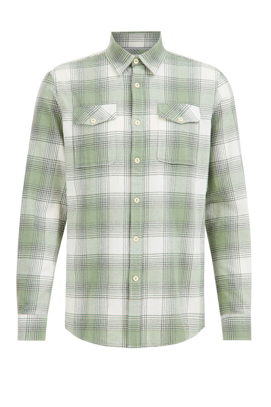 Herren-Hemdjacke mit Muster, Grün