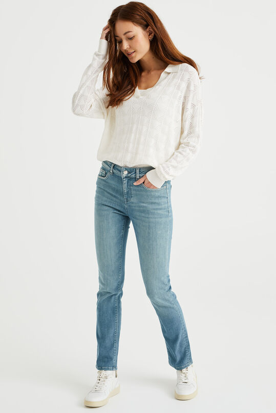 Damen Mid  Rise Slim Fit Jeans aus Komfort-Stretch, Blau