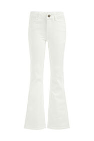Mädchen-Flared-Jeans mit Stretch, Weiß