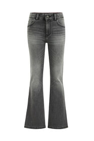 Mädchen-Flared-Jeans mit Stretch, Dunkelgrau