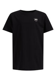 Mädchen-T-Shirt mit Aufdruck, Schwarz