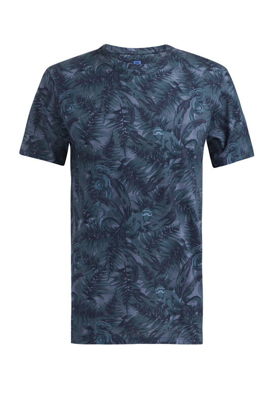 Herren-T-Shirt mit Muster, Blau