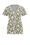Damen-T-Shirt mit Muster, Olivgrün