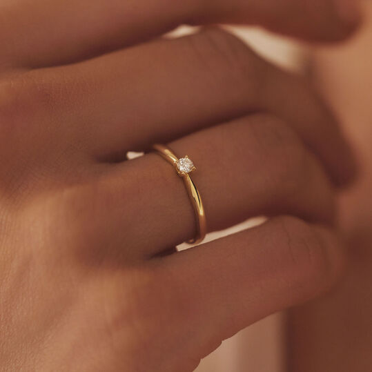 Damen Ring,Verlobungsring Isabel Bernard, Gold