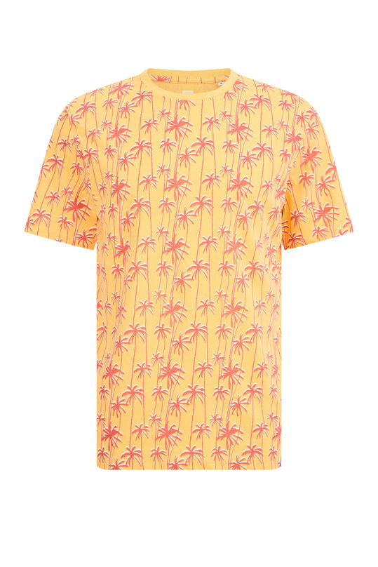 Herren-T-Shirt mit Muster, Gelb