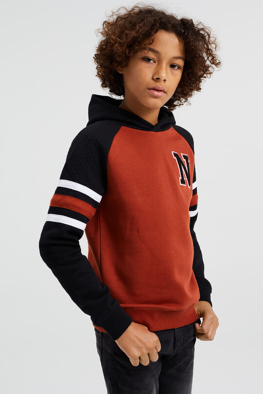 Jungen-Sweatshirt mit Colourblock-Design, Orange