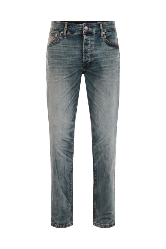 Herren-Relaxed-Fit-Jeans mit Mediumstretch, Dunkelblau