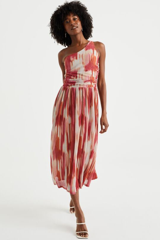 One-Schoulder-Kleid mit Glitzereffekt für Damen, Mehrfarbig