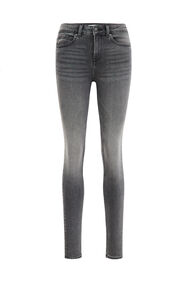 Damen-Superskinny-Jeans mit normaler Bundhöhe und Komfortstretch, Dunkelgrau