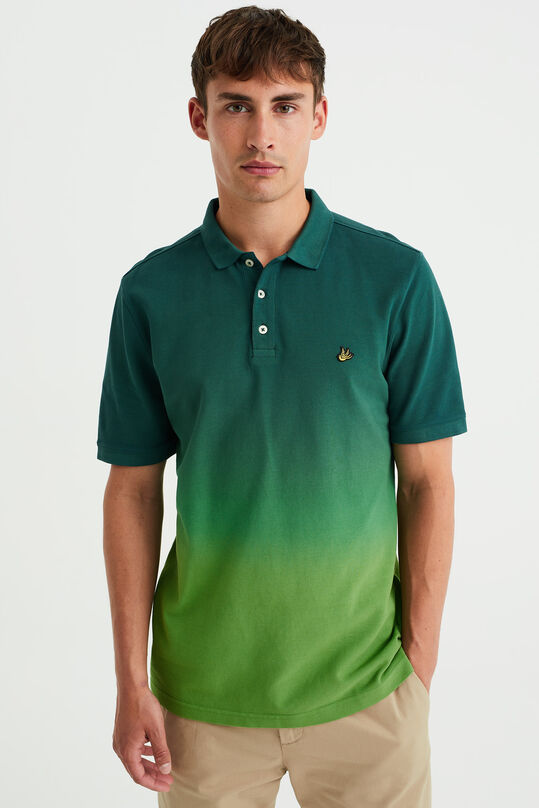 Herren-Poloshirt mit Batikmuster, Grün