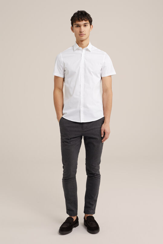 Herren-Slim-Fit-Hemd mit Stretch, Weiß