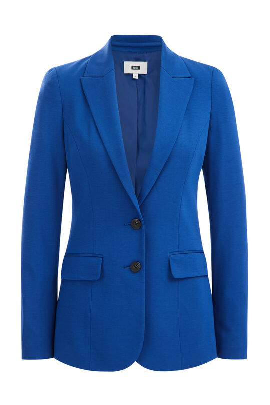 Taillierter Blazer aus Jersey-Stretch für Damen, Kobaltblau