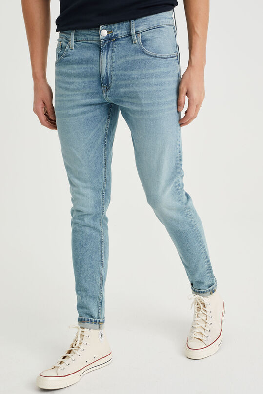 Herren-Skinny-Fit-Jeans mit Stretch, Blau