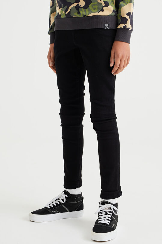 Slim-Fit-Jeans für Jungen mit Stretch, Schwarz