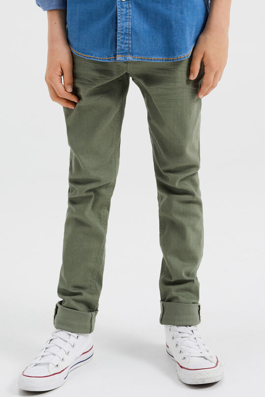 Jungen-Slim-Fit-Jeans mit Stretch, Graugrün