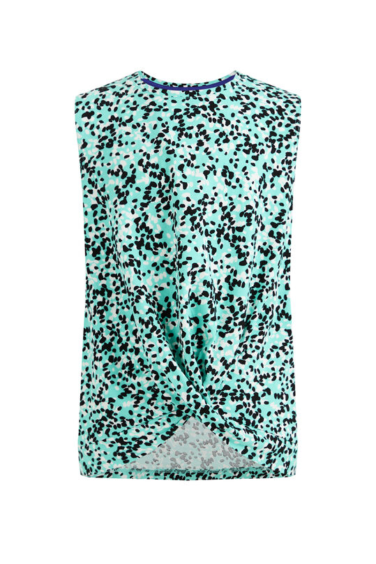 Mädchen-Trägertop mit Muster, Mintgrün