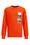 Jungen-Langarmshirt mit Aufdruck, Orange