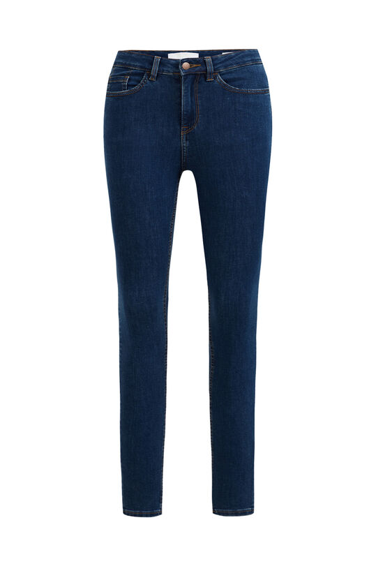 Damen-Skinny-Jeans mit hoher Taille und Stretch – Curve, Dunkelblau