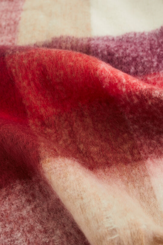 Damen-Feinstrickschal mit Muster, Rot