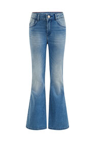 Mädchen-Flared-Jeans mit Stretch, Blau