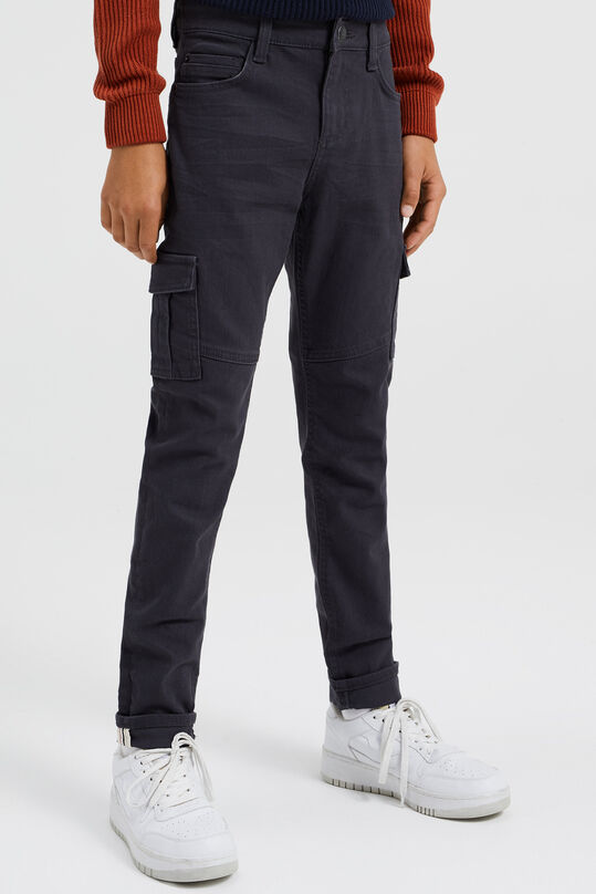 Jungen-Regular-Fit-Jeans mit Cargotaschen, Dunkelgrau