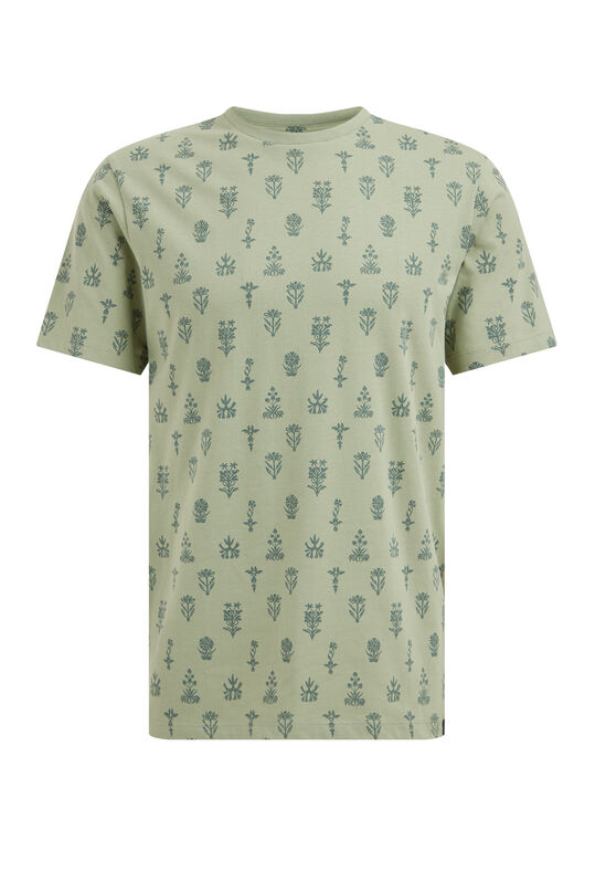 Herren-T-Shirt mit Muster, Hellgrün
