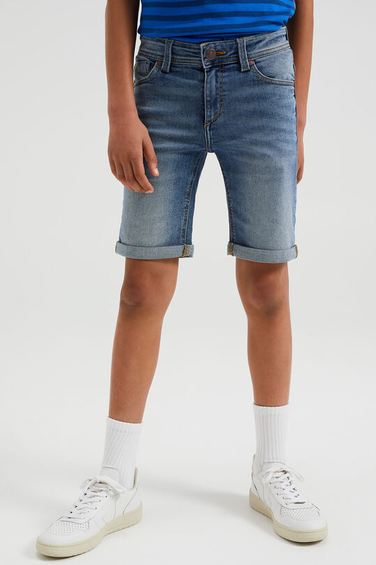 Jungen-Slim-Fit-Jeansshorts aus Jog-Denim, Blau