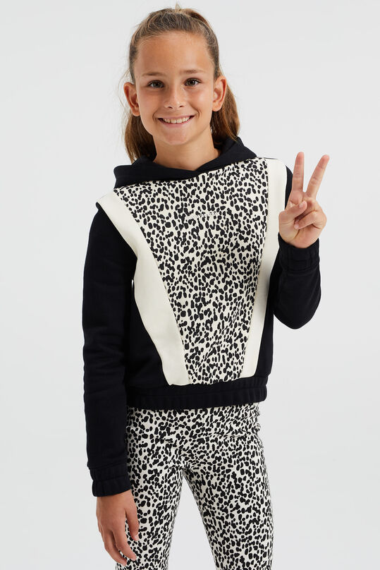 Mädchen-Sweatshirt mit Colourblock-Design, Weiß