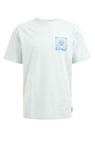 Herren-T-Shirt mit Aufdruck, Mintgrün