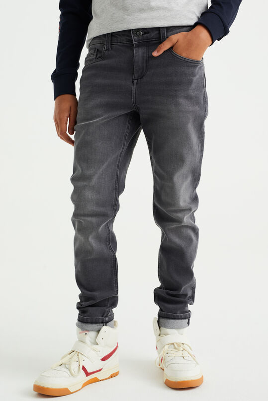 Jungen-Regular-Fit-Jeans mit Stretch, Grau