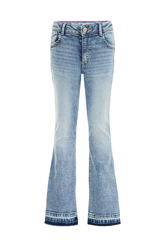 Mädchen-Flared-Jeans mit Stretch, Eisblau