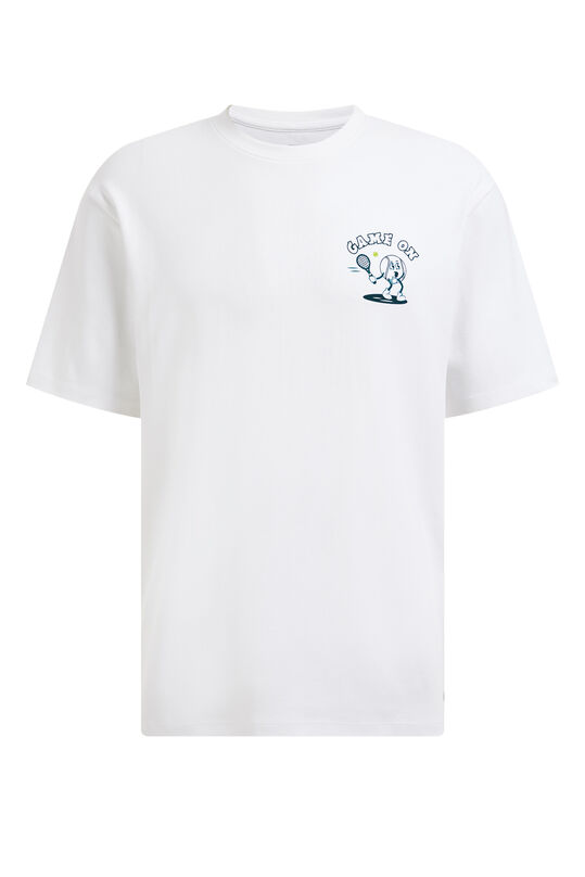Herren-T-Shirt mit Aufdruck, Weiß