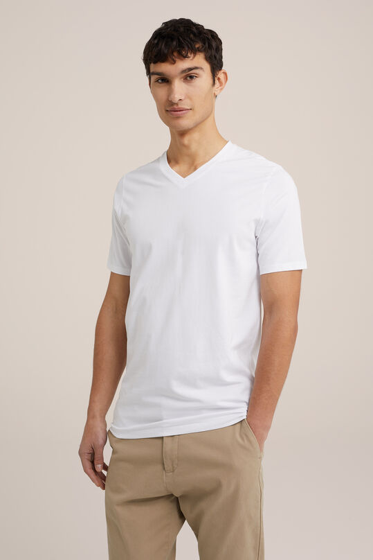 Herren-T-shirt tall Fit, 2er-pack, Weiß