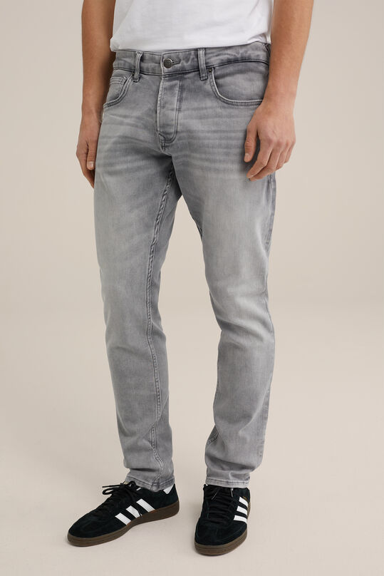 Herren-Slim-Fit-Jeans aus Jog-Denim, Hellgrau