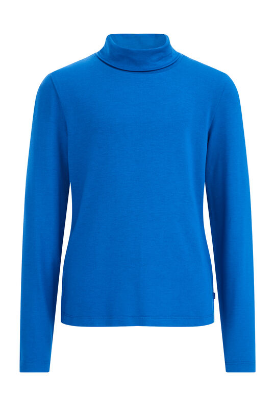 Mädchen-T-Shirt mit Rollkragen, Kobaltblau