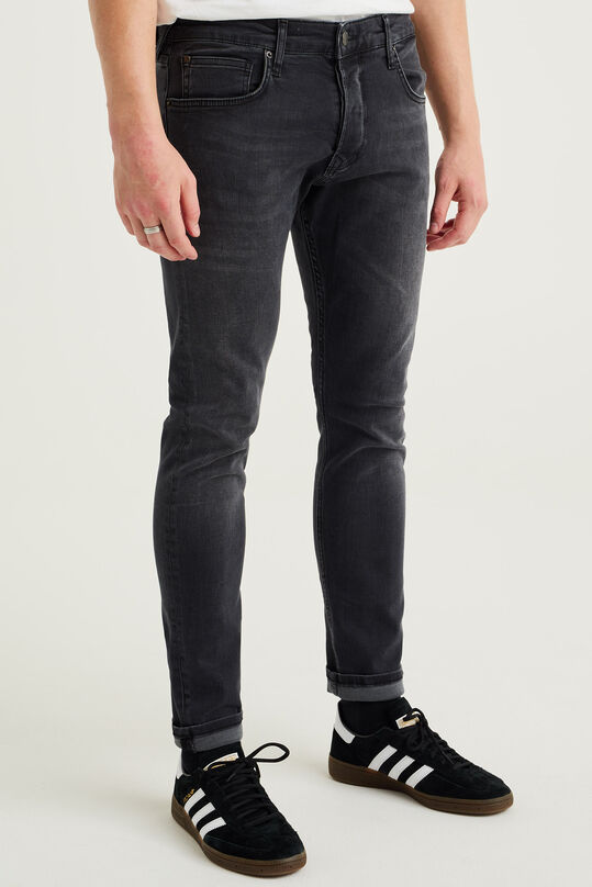 Herren-Slim-Fit-Jeans aus Jog-Denim, Schwarz