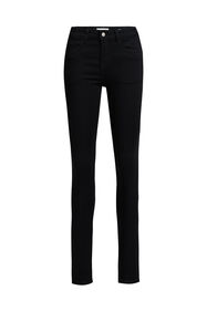 Damen-Skinny-Jeans mit hoher Taille und Stretch, Schwarz